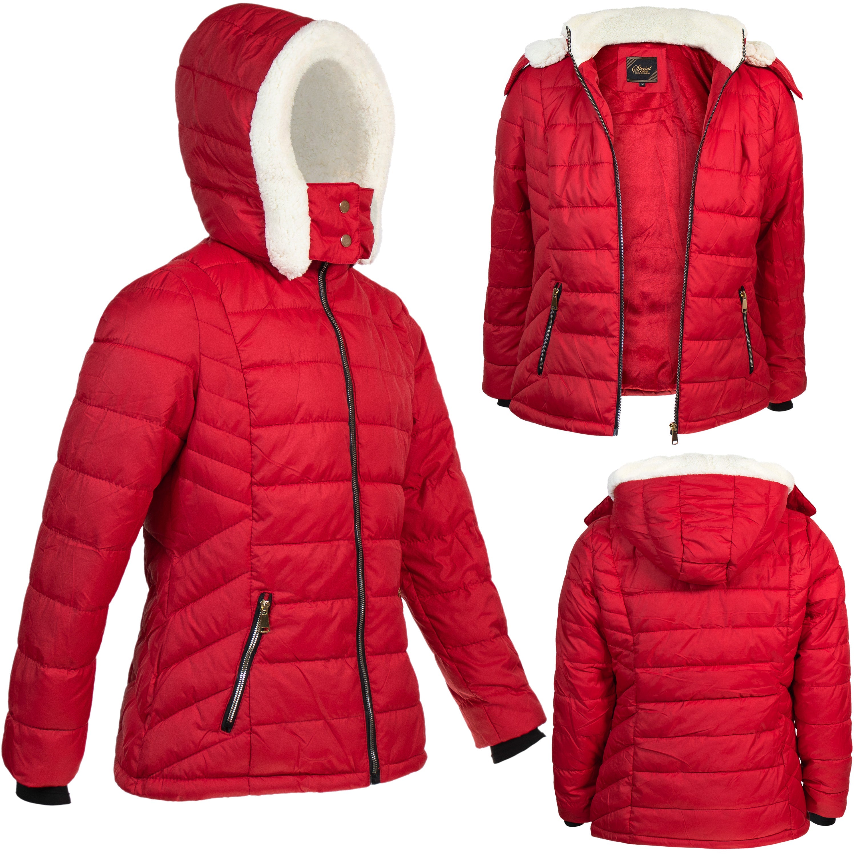 Red Wholesale Women s Winter Coats Bulk Homeless Charity Jackets