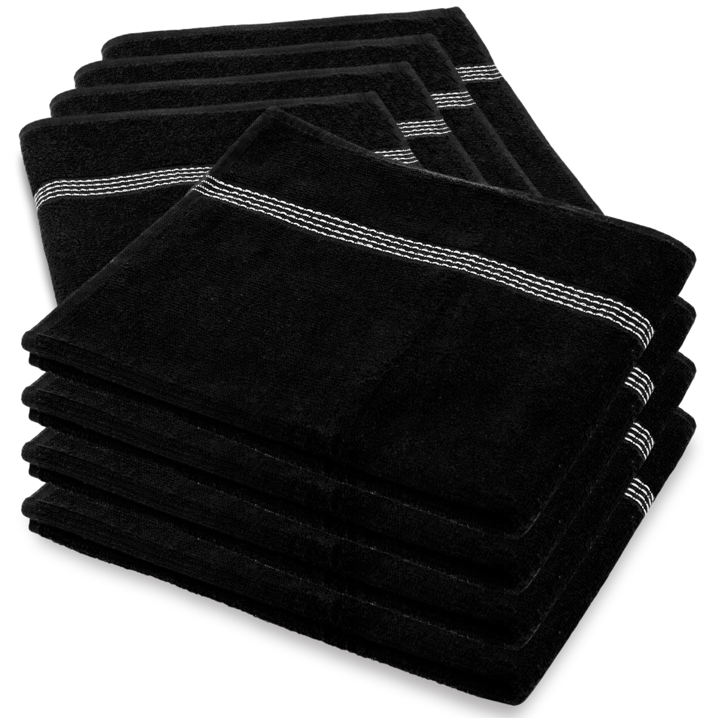 27"x50" Black Wholesale Value Bath Towels 8-Pack – Bulk Case of 8