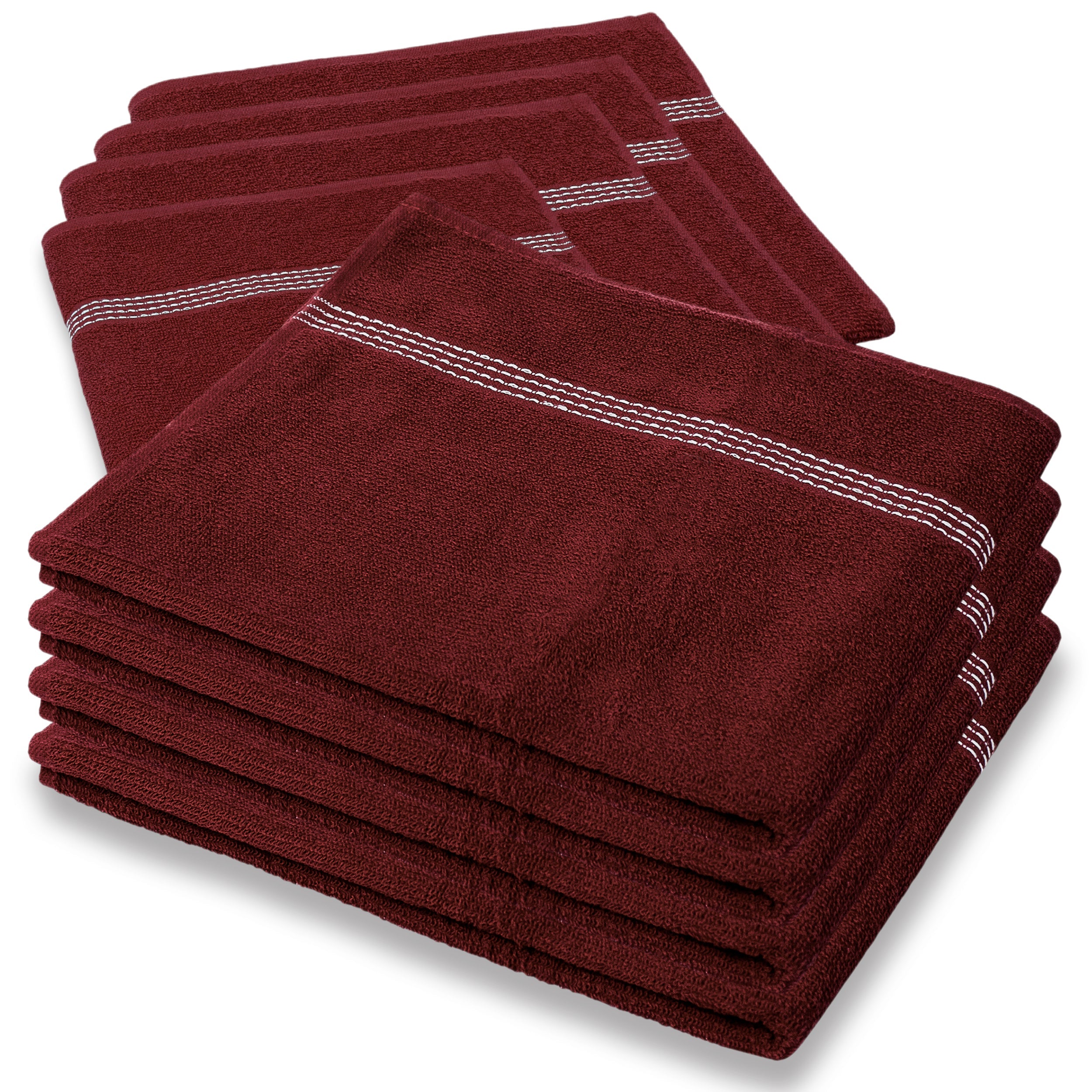 27"x50" Burgundy Wholesale Value Bath Towels 48-Pack – Bulk Case of 48