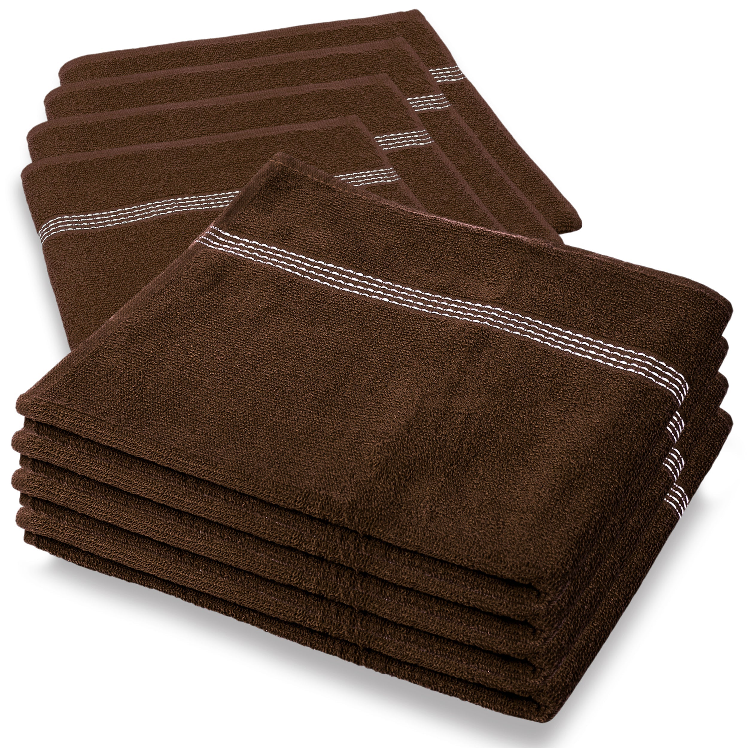 27"x50" Coffee Brown Wholesale Value Bath Towels 8-Pack – Bulk Case of 8