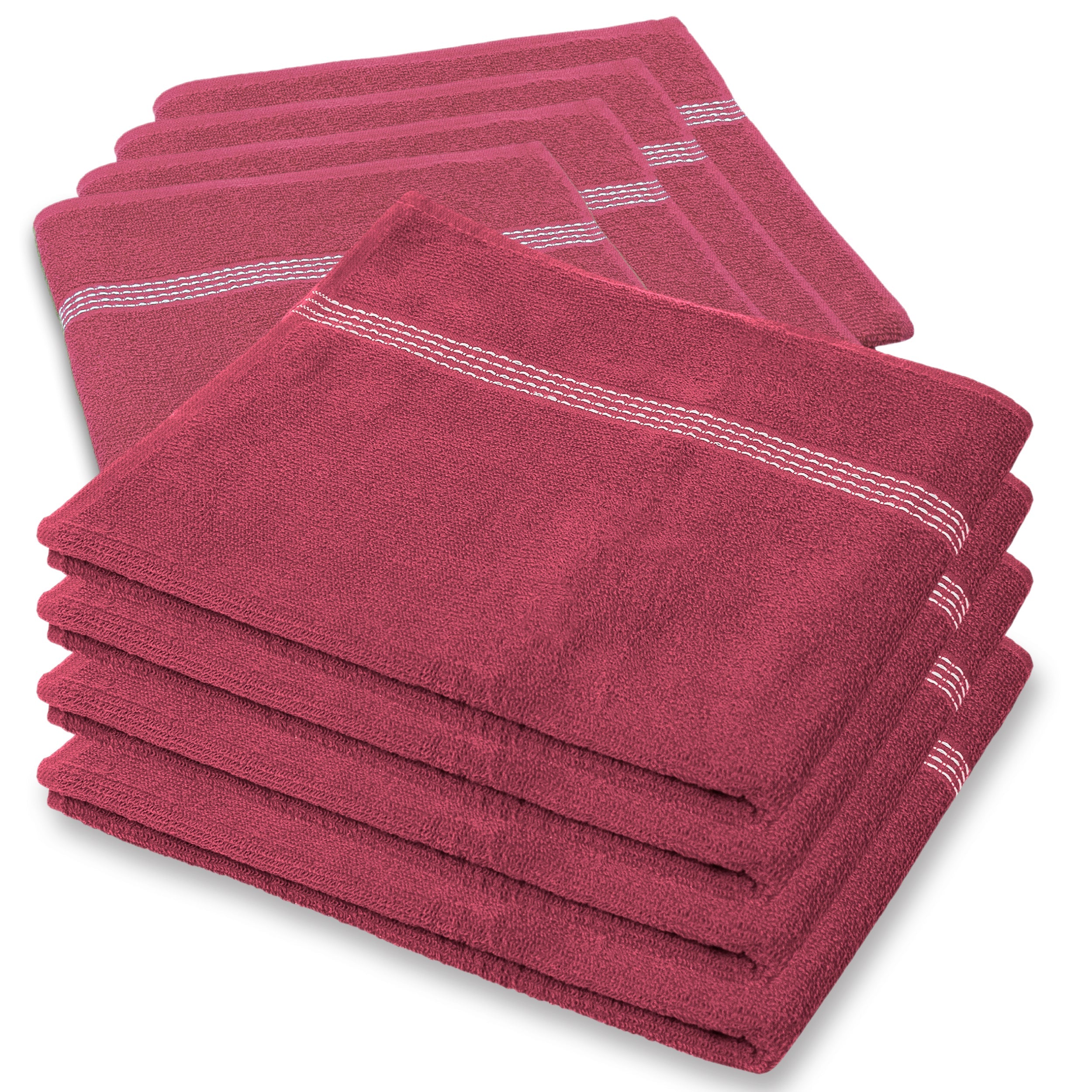 27"x50" Dark Pink Wholesale Value Bath Towels 8-Pack – Bulk Case of 8