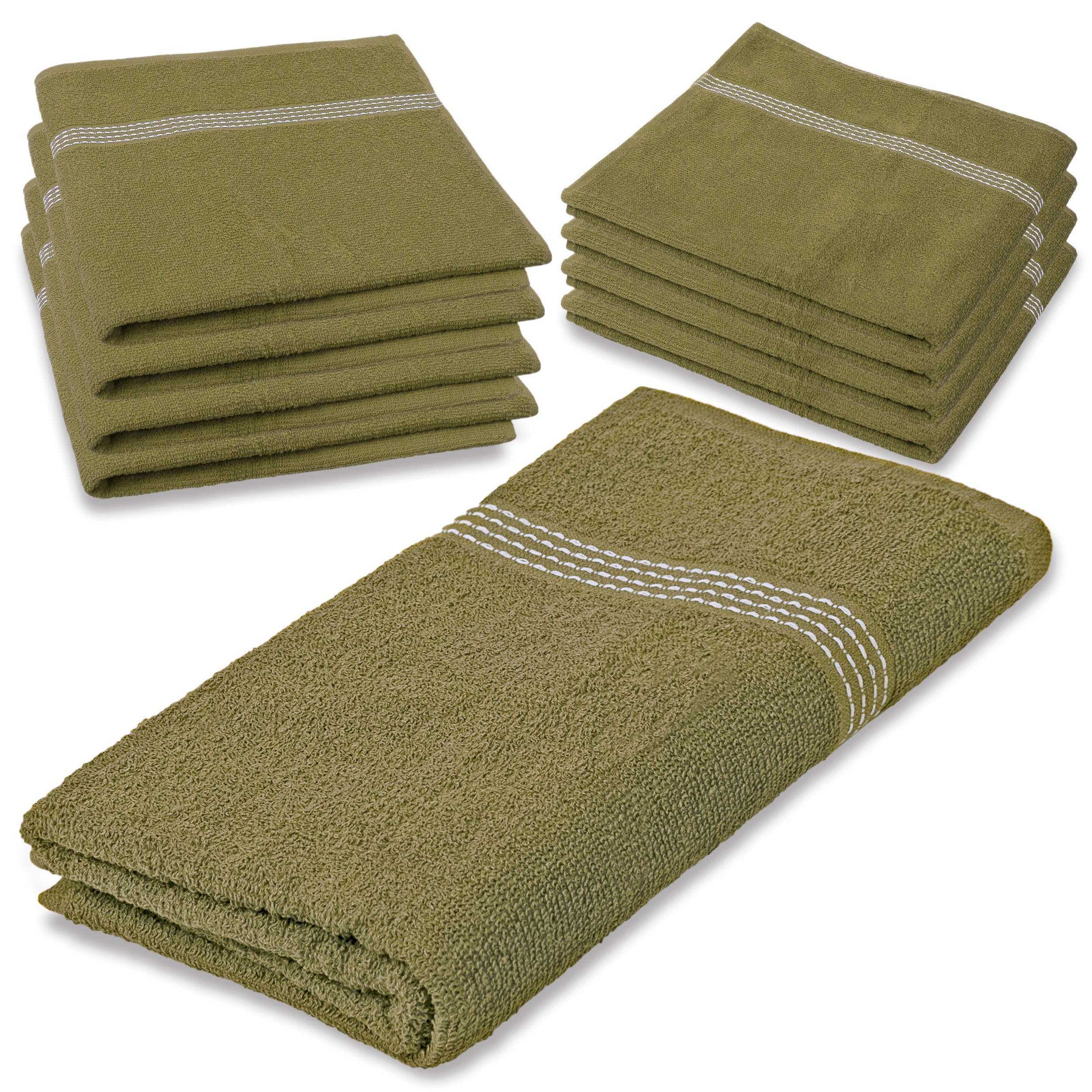 27"x50" Light Green Wholesale Value Bath Towels 8-Pack – Bulk Case of 8