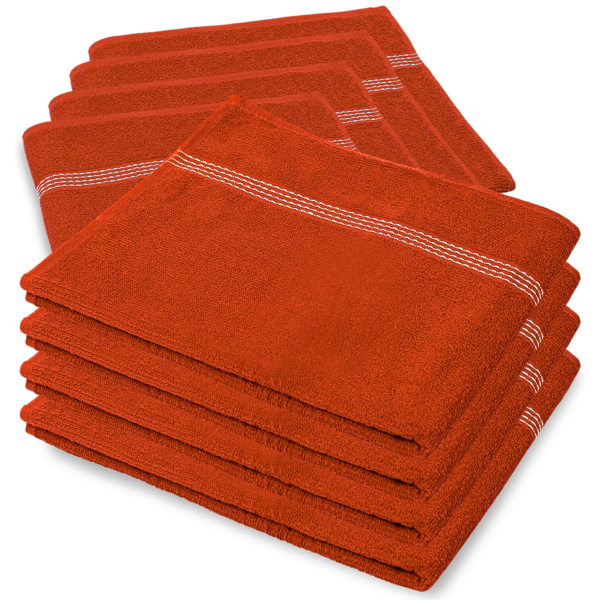 27"x50" Orange Wholesale Value Bath Towels 8-Pack – Bulk Case of 8