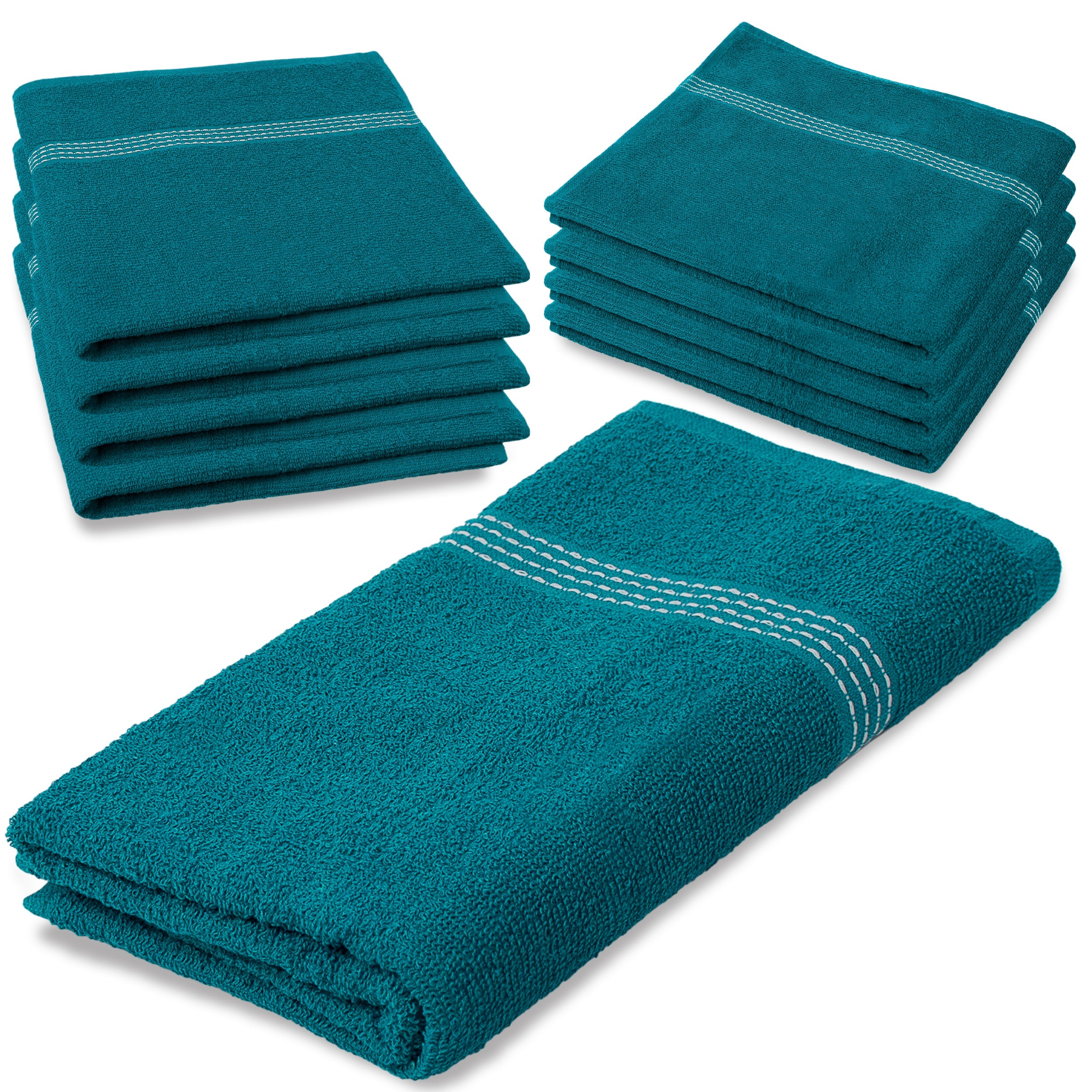 27"x50" Teal Wholesale Value Bath Towels 48-Pack – Bulk Case of 48