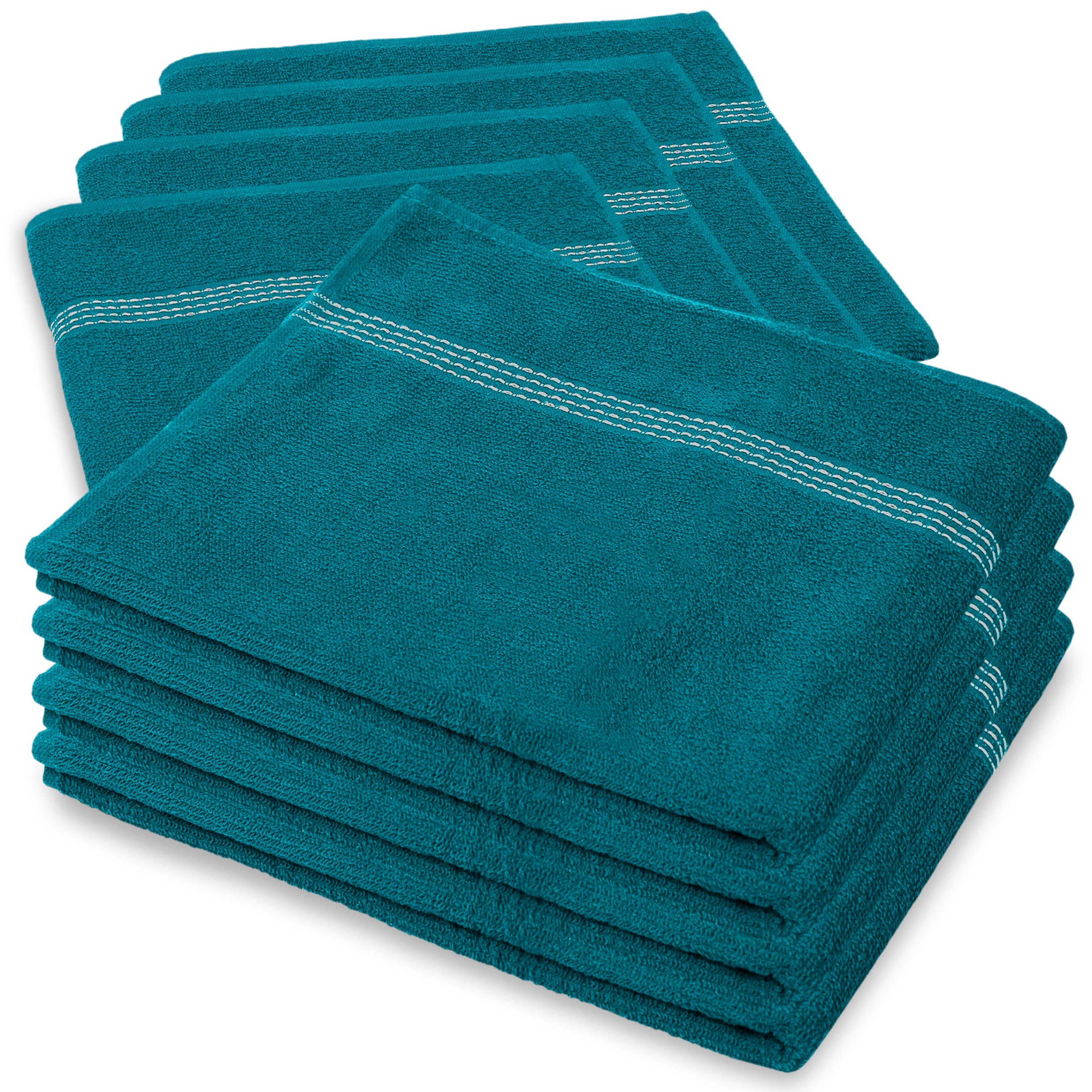 27"x50" Teal Wholesale Value Bath Towels 8-Pack – Bulk Case of 8