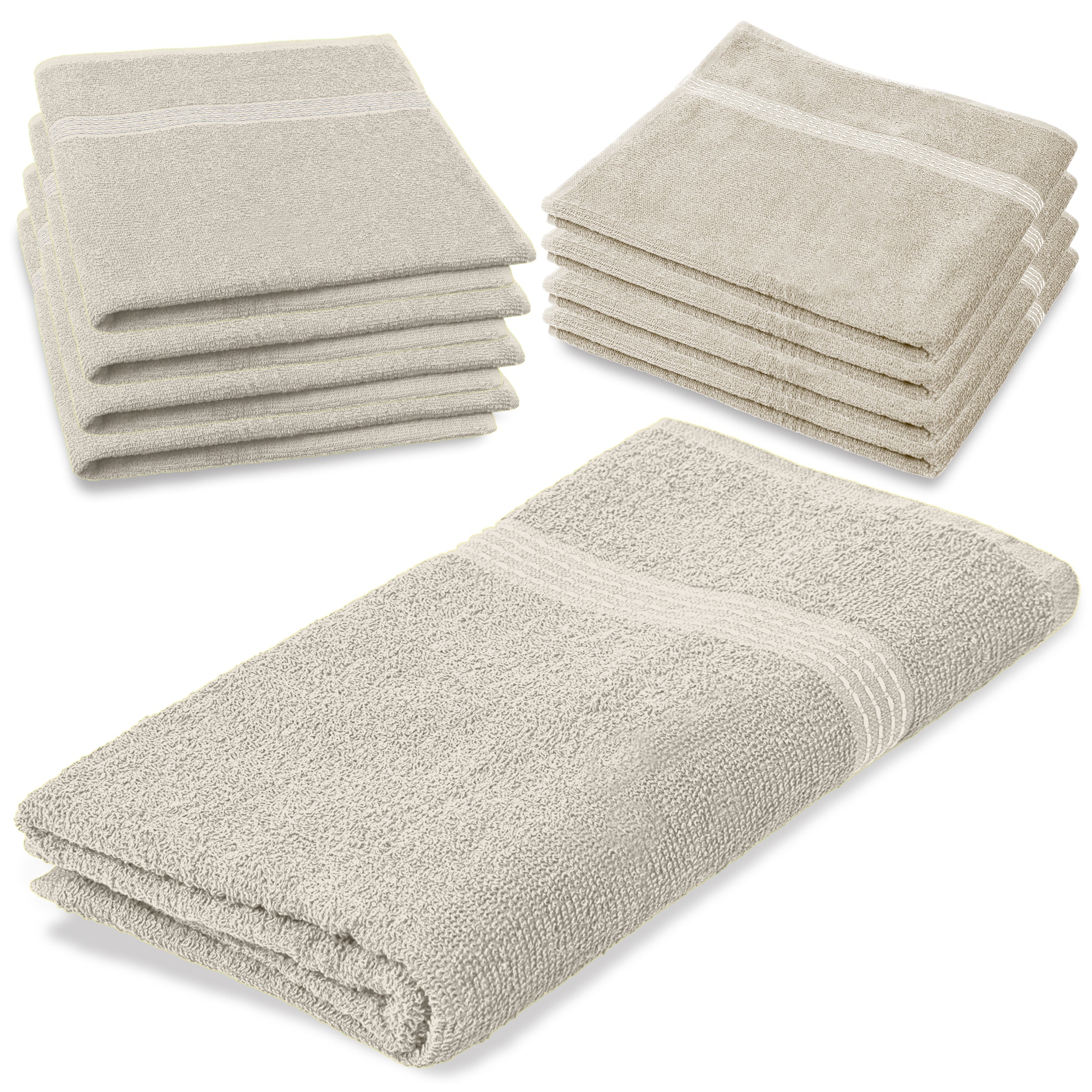 27"x50" White Wholesale Value Bath Towels 8-Pack – Bulk Case of 8