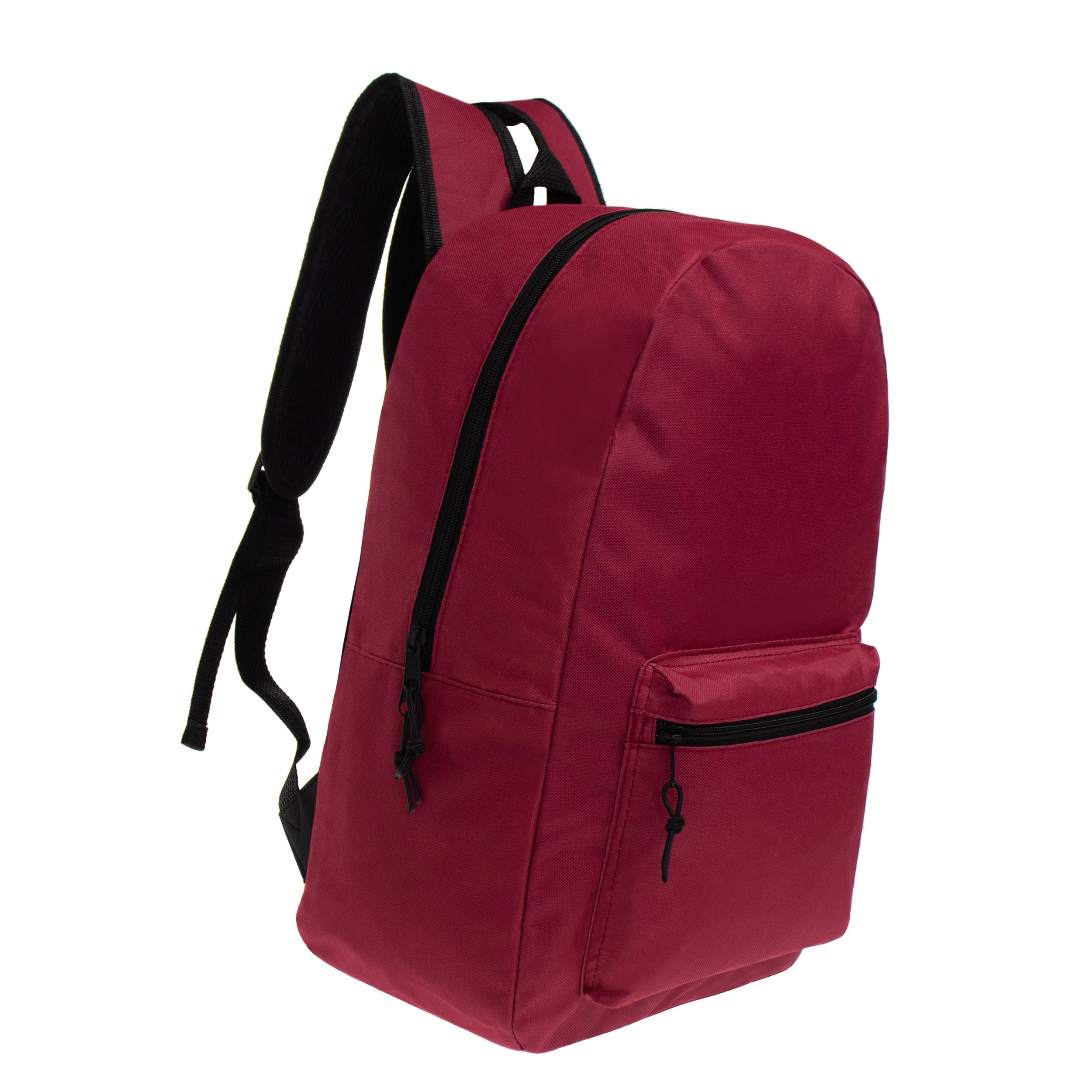 15" Backpacks with 22 Piece School Supply Kits - Case of 24 Wholesale Backpacks in 12 Assorted Colors