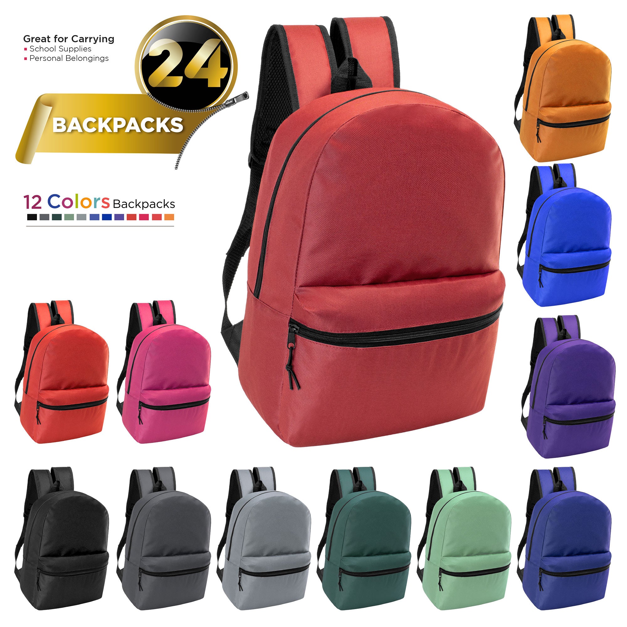 17 Wholesale Backpacks in Bulk Cheap Price Blank School Bookbags