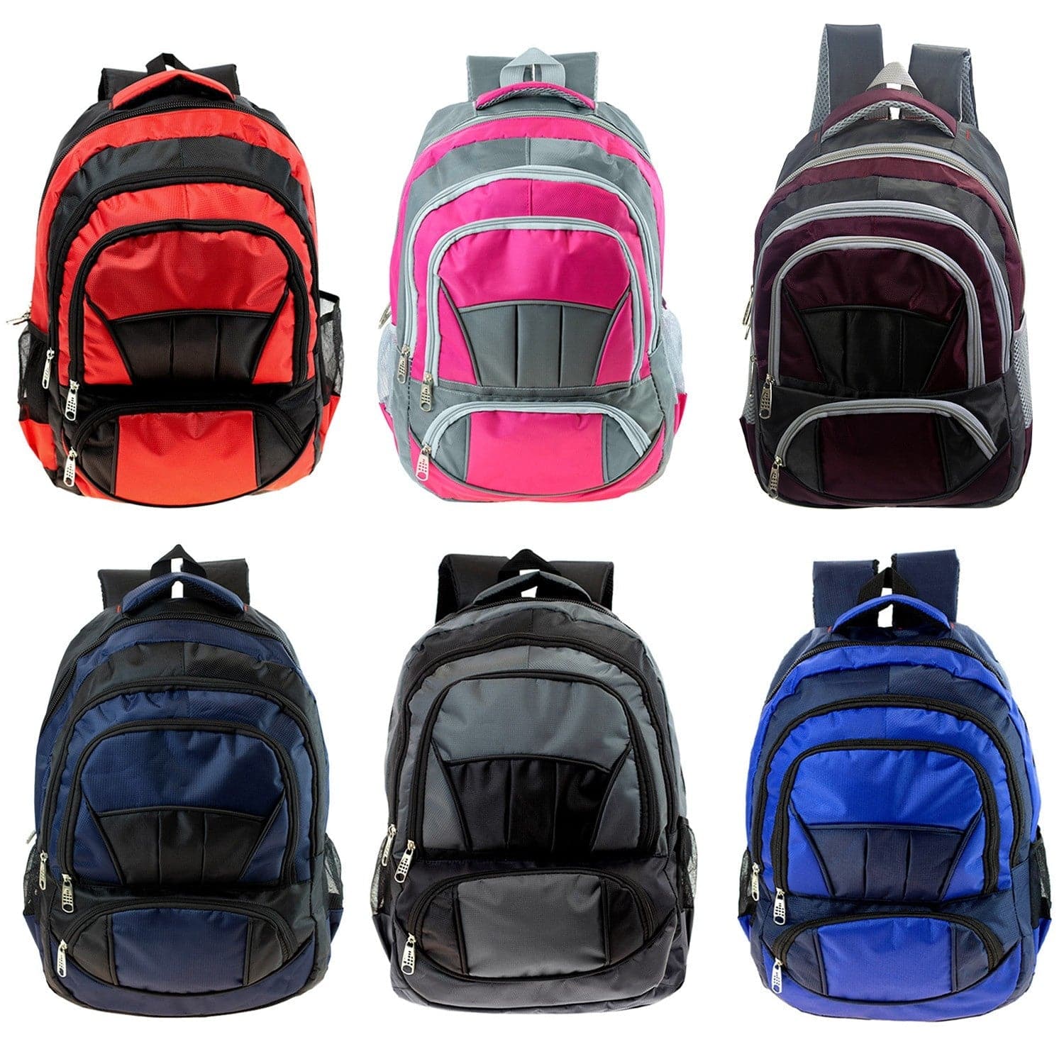 12 Premium 16" Fully Padded Backpacks & Your Choice of 12 Bulk Hygiene Kits - Wholesale Care Package: Homeless, Emergency, Charity