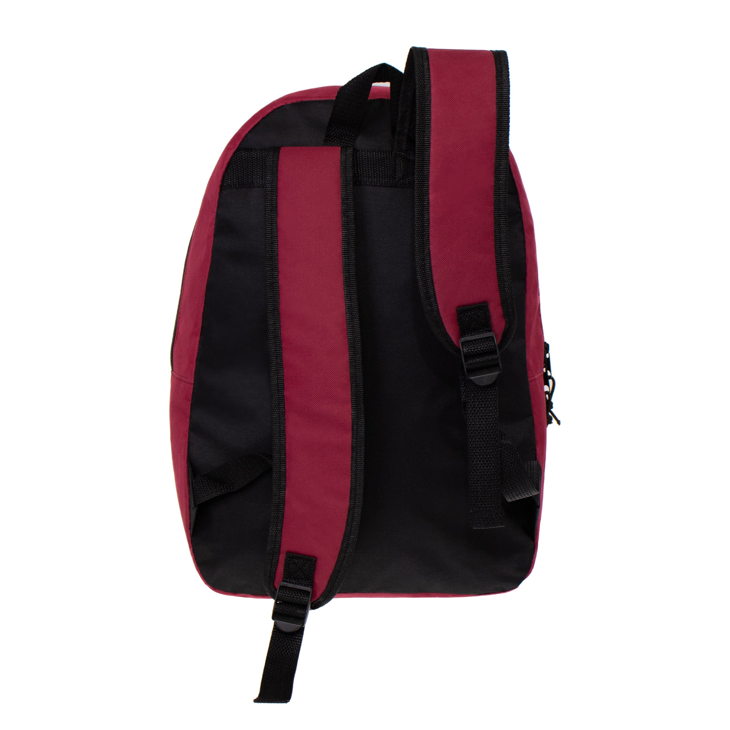 15" Backpacks with 22 Piece School Supply Kits - Case of 24 Wholesale Backpacks in 12 Assorted Colors