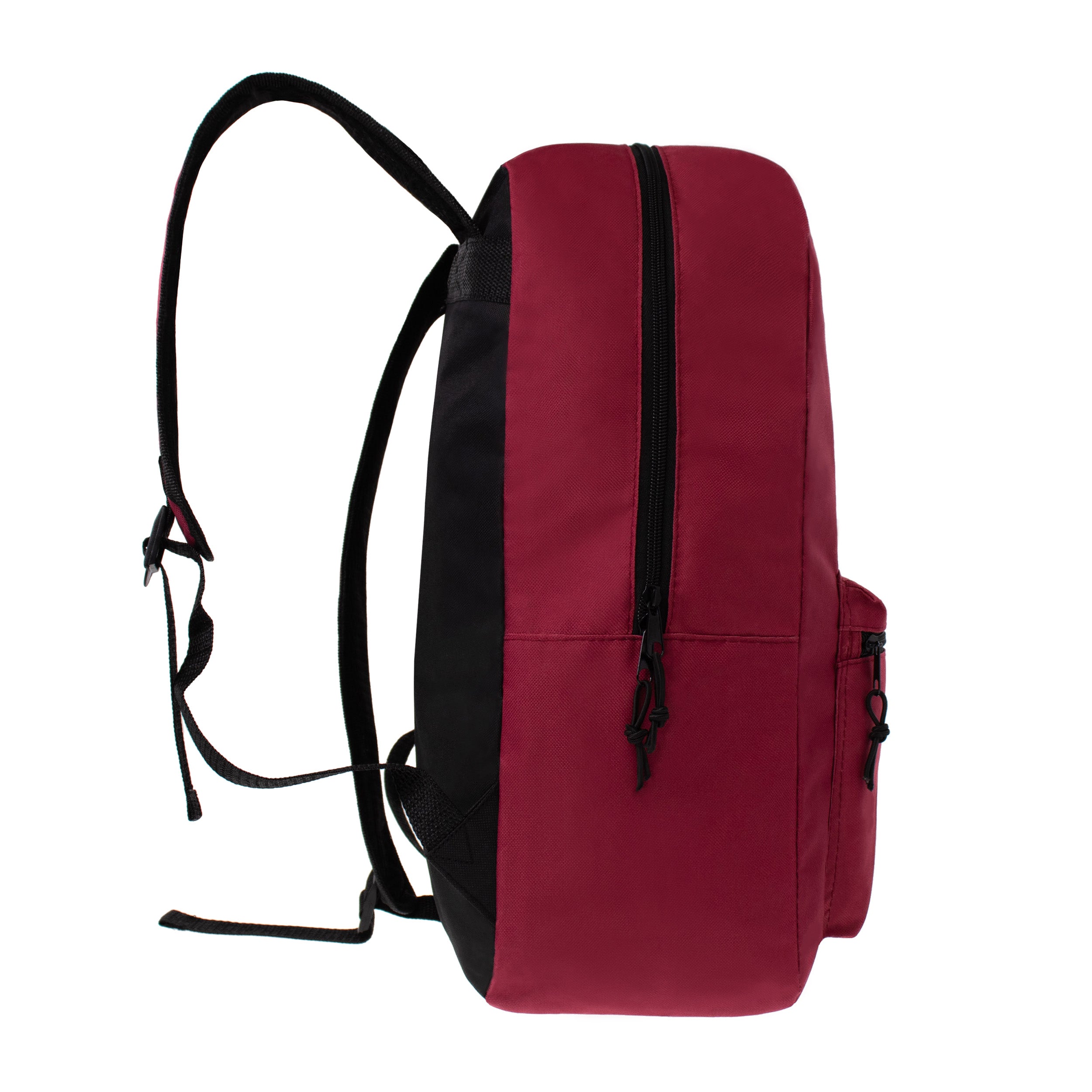 15" Backpacks with 22 Piece School Supply Kits - Case of 24 Wholesale Backpacks in 12 Assorted Colors