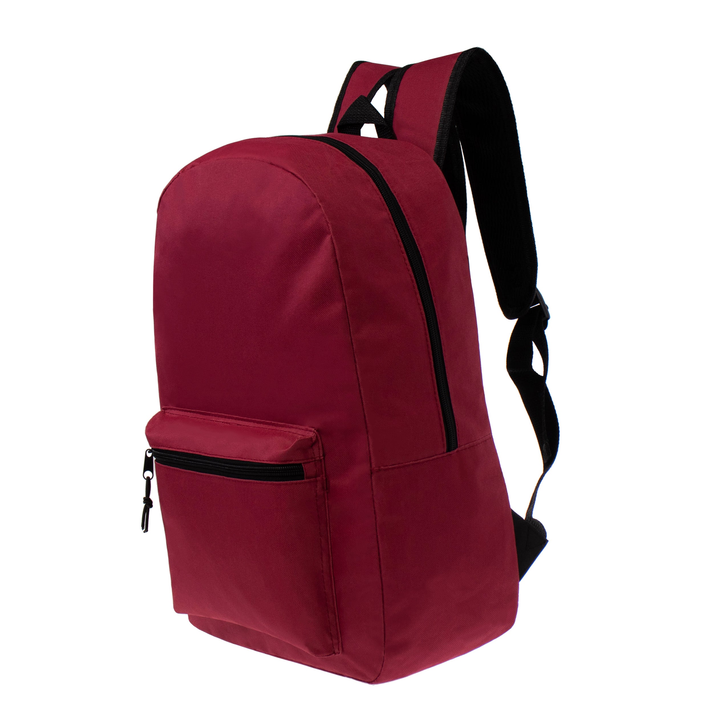 15" Backpacks with 22 Piece School Supply Kits - Case of 24 Wholesale Backpacks in 12 Assorted Colors