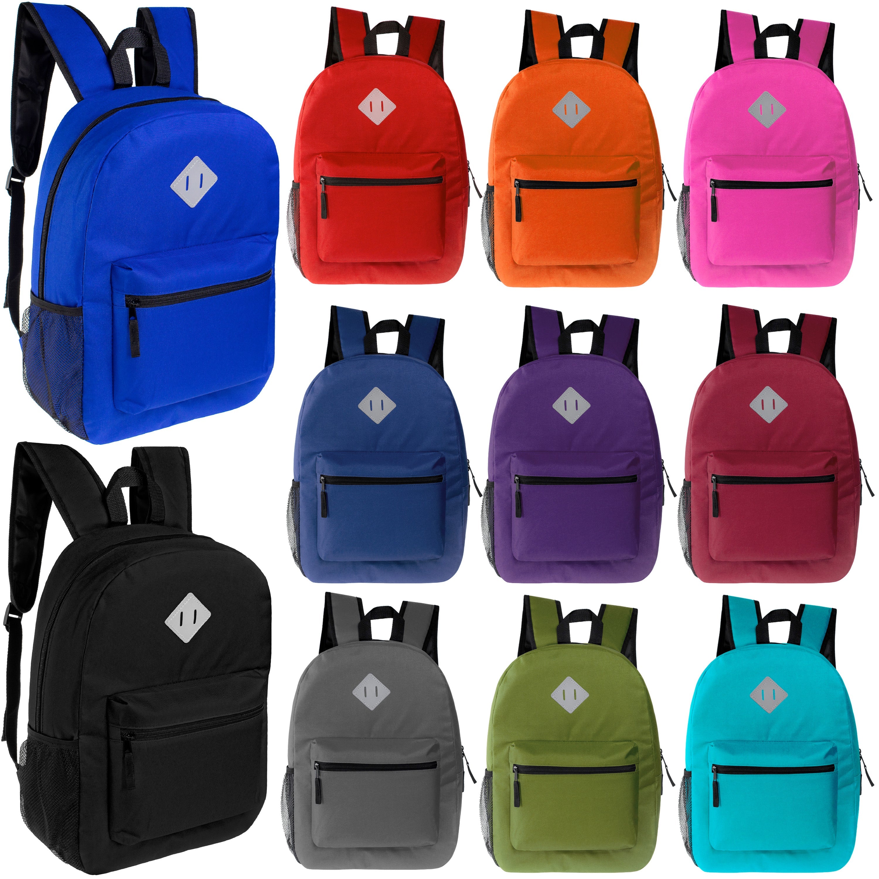 12 Diamond Patch 17" Backpacks, 12 Winter Item Sets & Your Choice of 12 Bulk Hygiene Kits - Wholesale Homeless Care Package