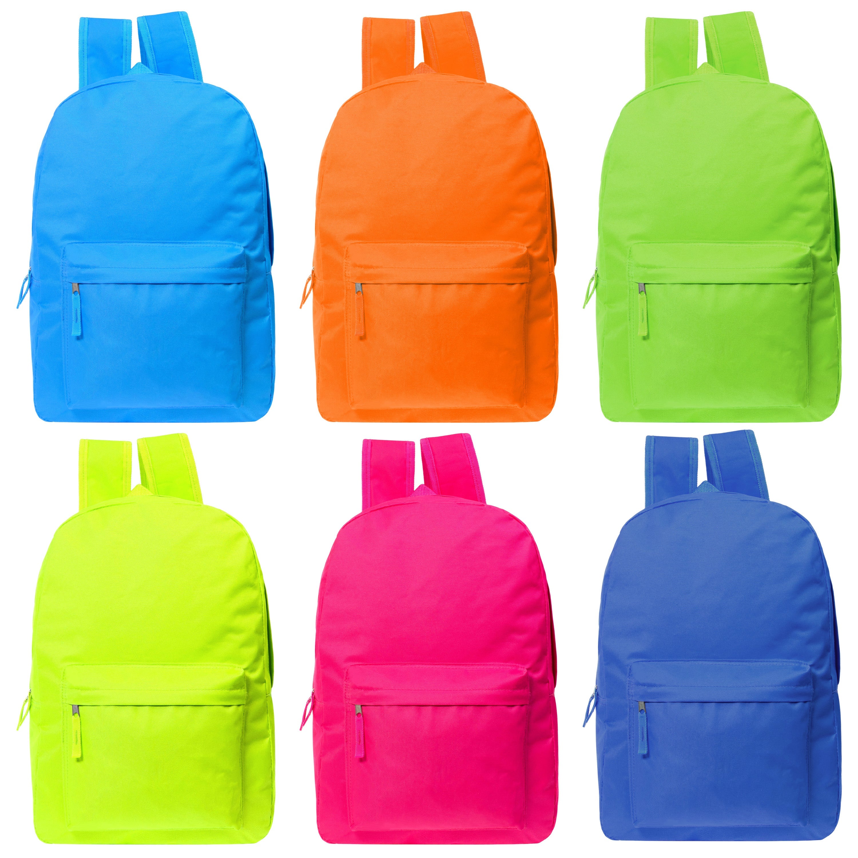 12 Bright 17" Backpacks & Your Choice of 12 Bulk Winter Item Sets - Wholesale Care Package: Homeless, Emergency, Charity