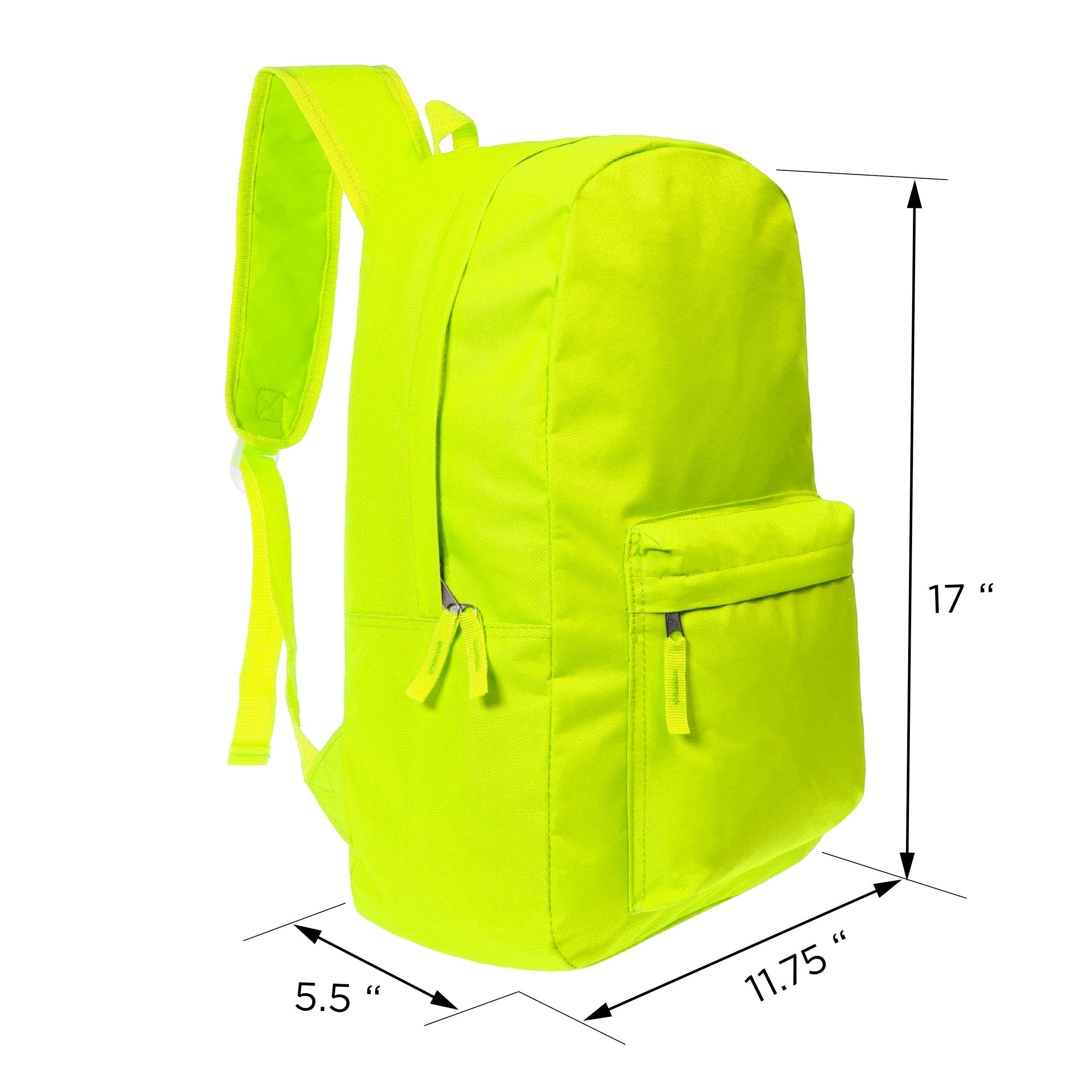 12 Bright Color 17" Backpacks in 6 Colors & Your Choice of 12 Bulk Hygiene Kits - Wholesale Care Package: Homeless, Emergency, Charity