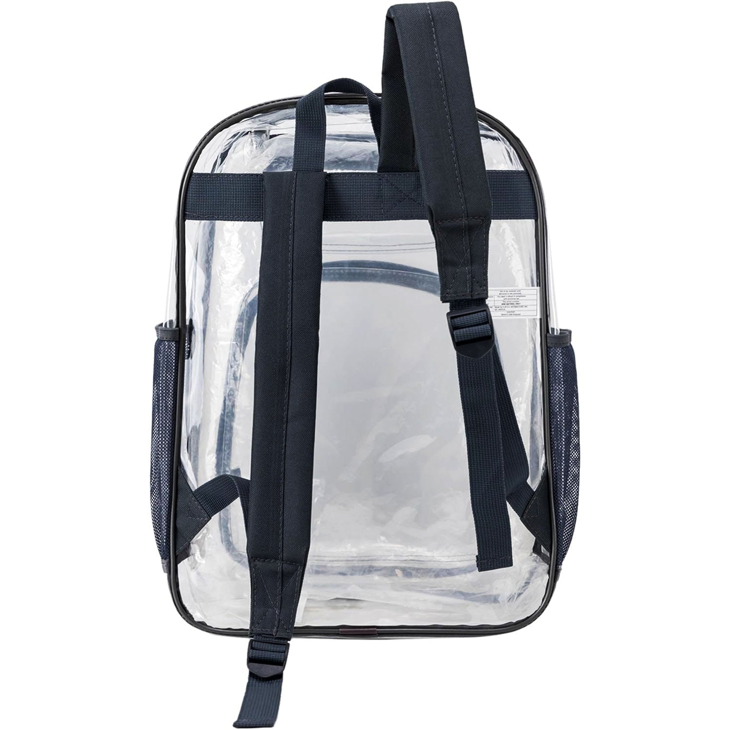 17 Clear Wholesale Backpacks Black Trim Free Shipping on Bookbags