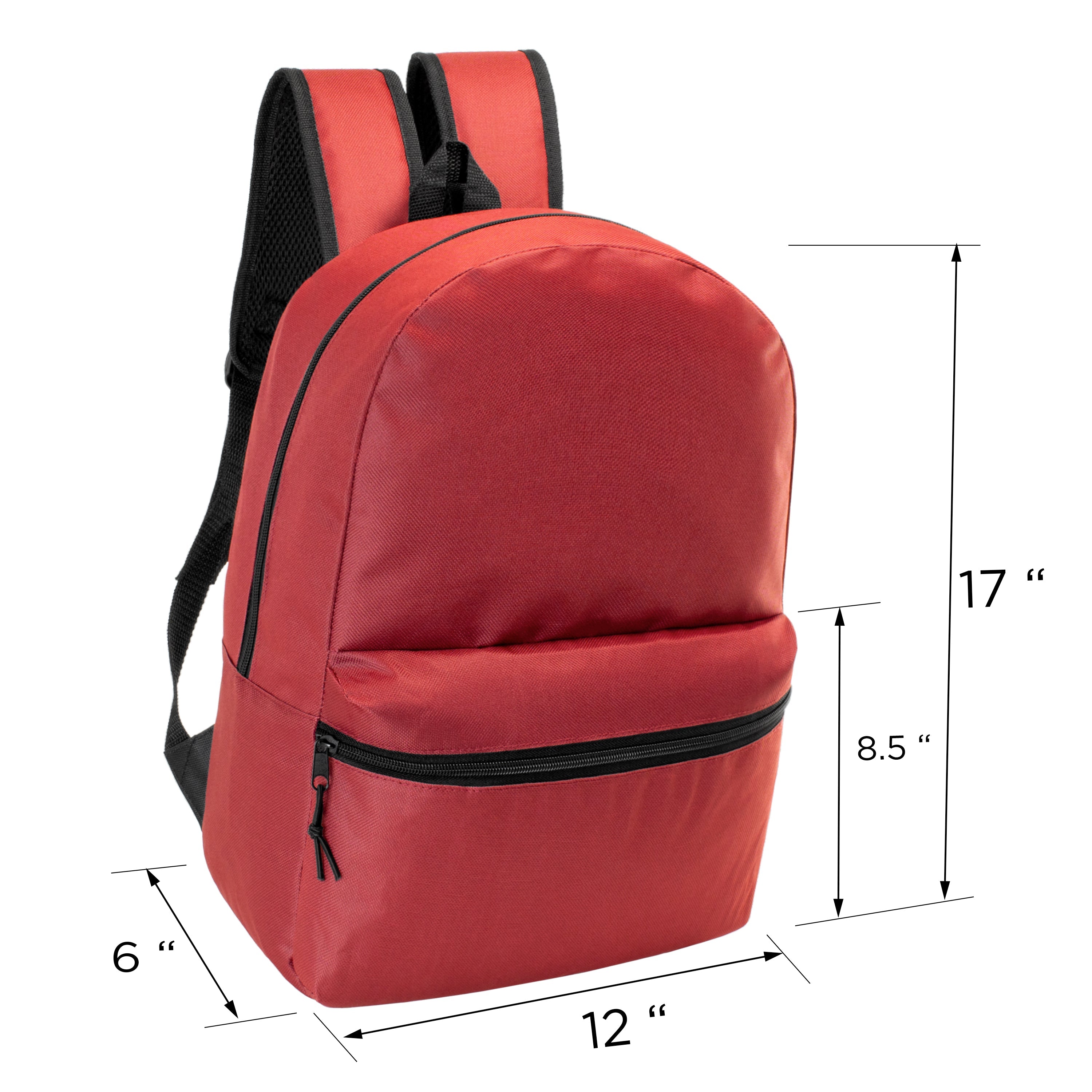 12 Basic 17" Backpacks in 12 Colors, 12 Winter Item Sets & Your Choice of 12 Bulk Hygiene Kits - Wholesale Homeless Care Package