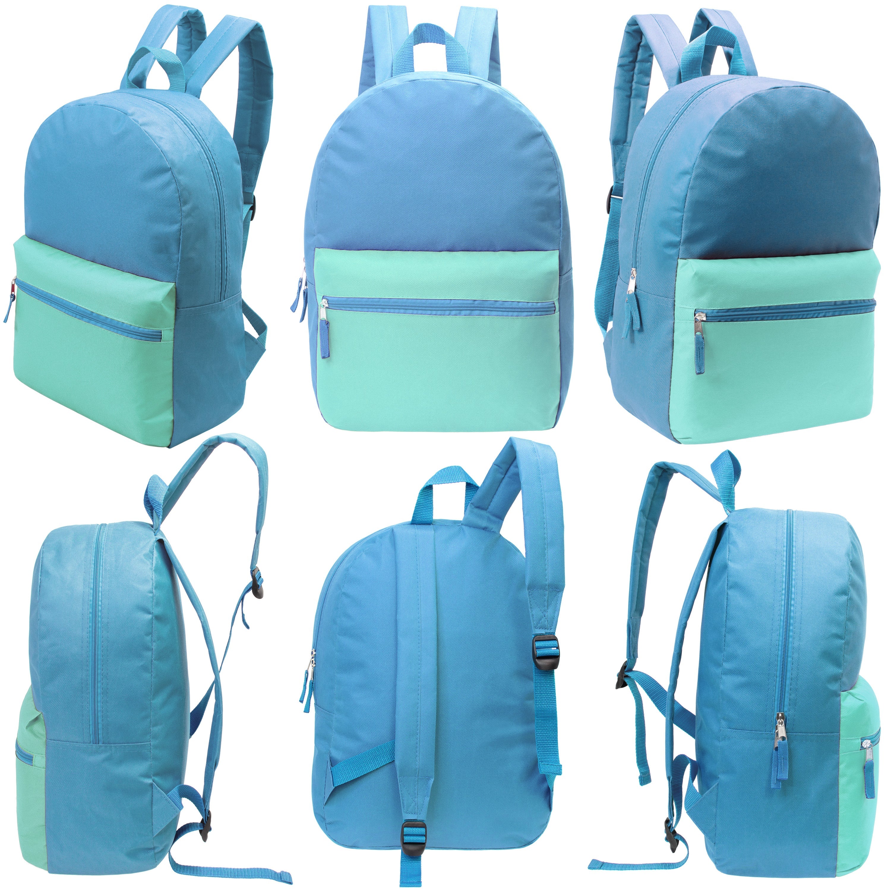 12 Multi Color 17" Basic Backpacks & Your Choice of 12 Winter Item Sets - Wholesale Care Package: Homeless, Emergency, Charity