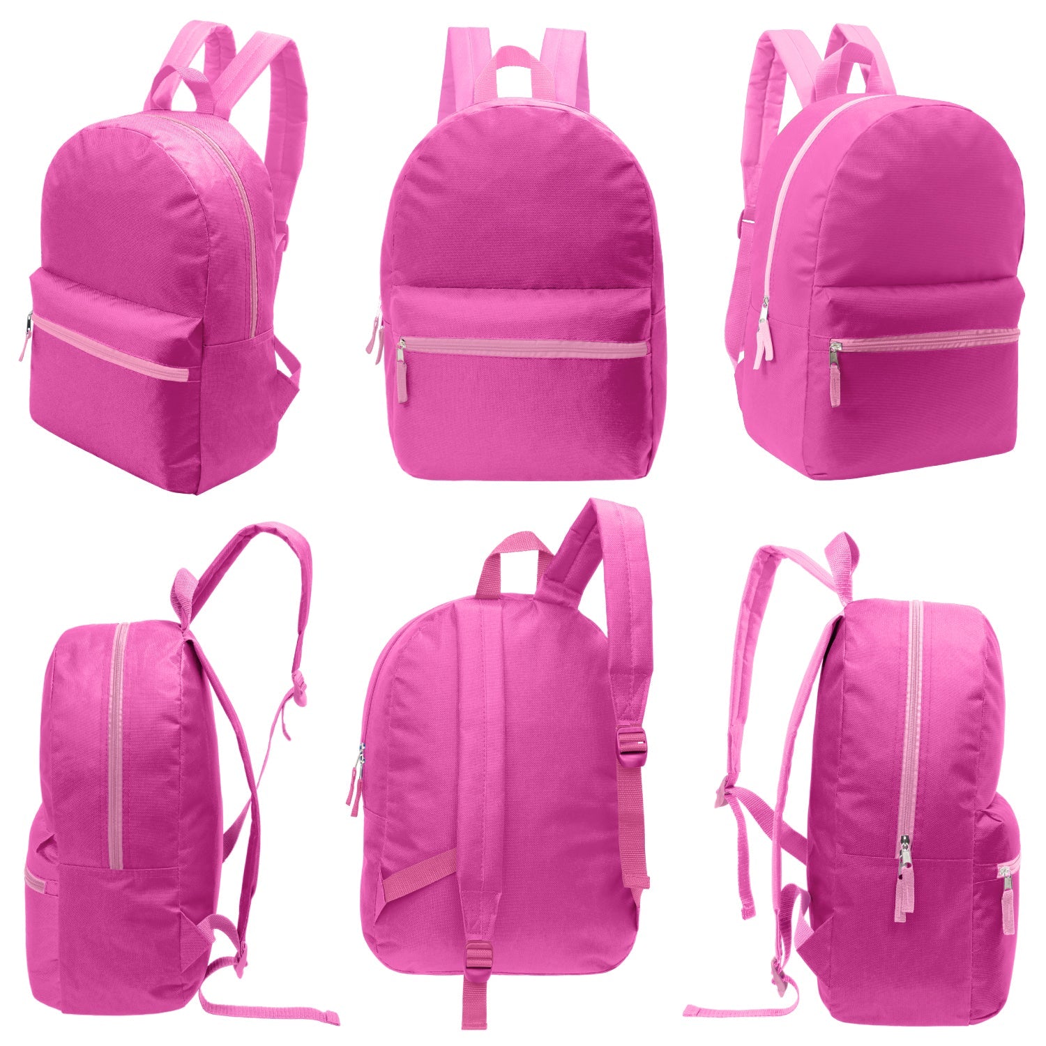 12 17" Backpacks in 12 Solid Colors, 12 Winter Item Sets & Your Choice of 12 Bulk Hygiene Kits - Wholesale Homeless Care Package