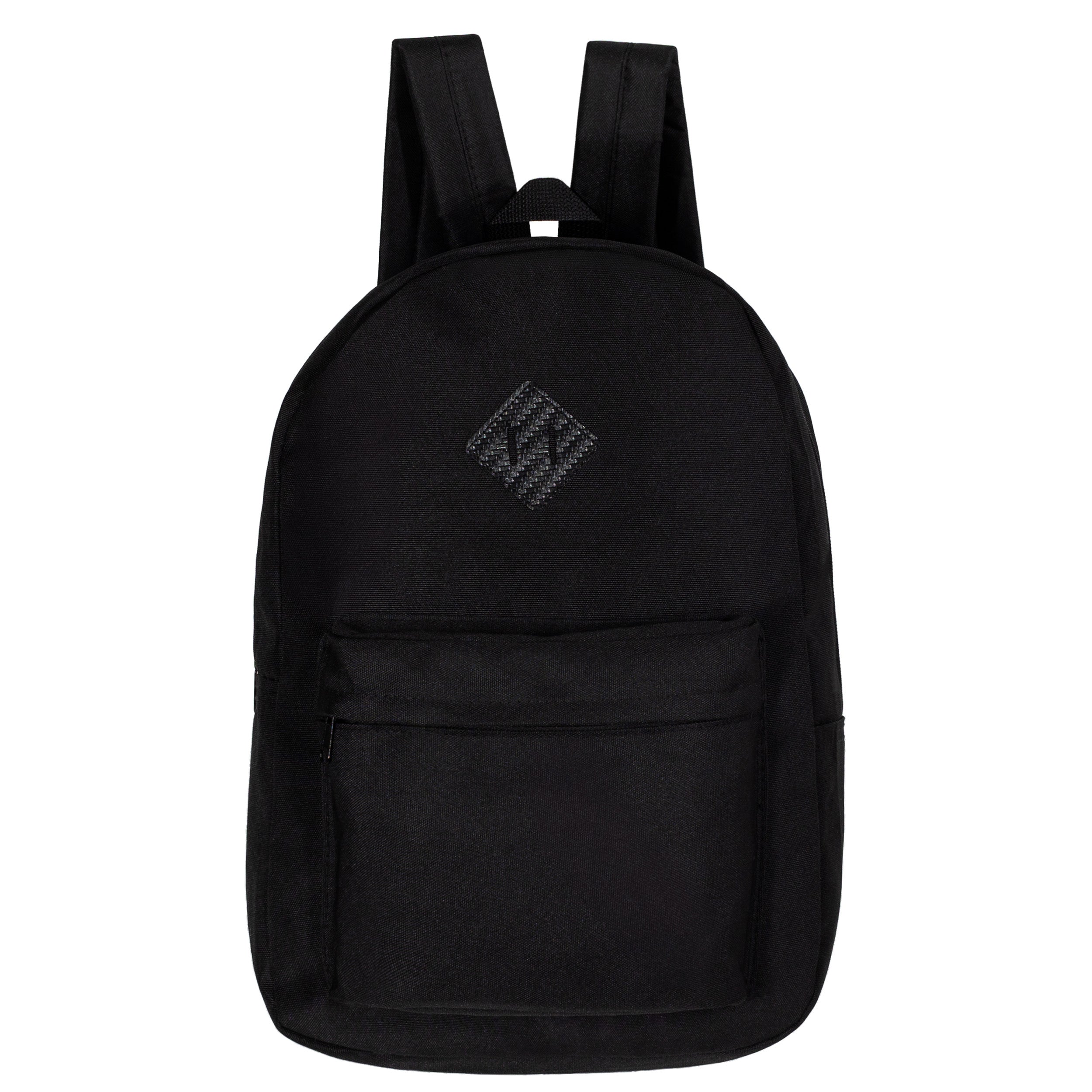 17" Wholesale Backpacks for School in Black with a Padded Back  - Bulk Case of 24 Bookbags