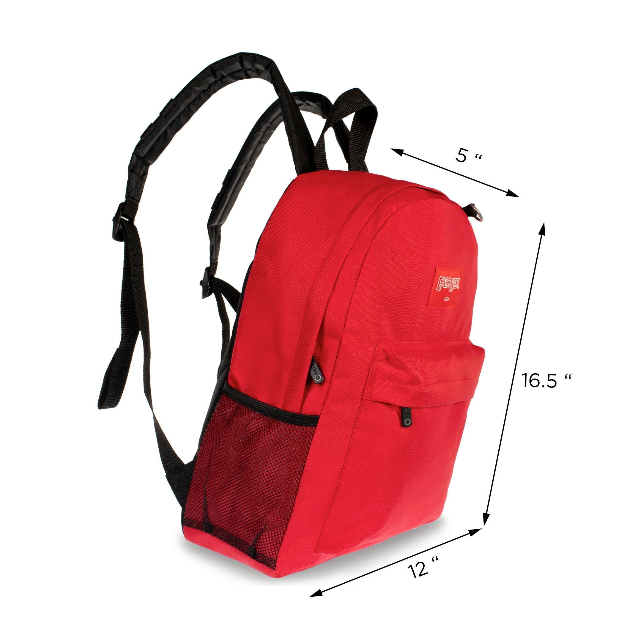 12 Solid Color 17" Backpacks & Your Choice of 12 Winter Item Sets - Wholesale Care Package: Homeless, Emergency, Charity