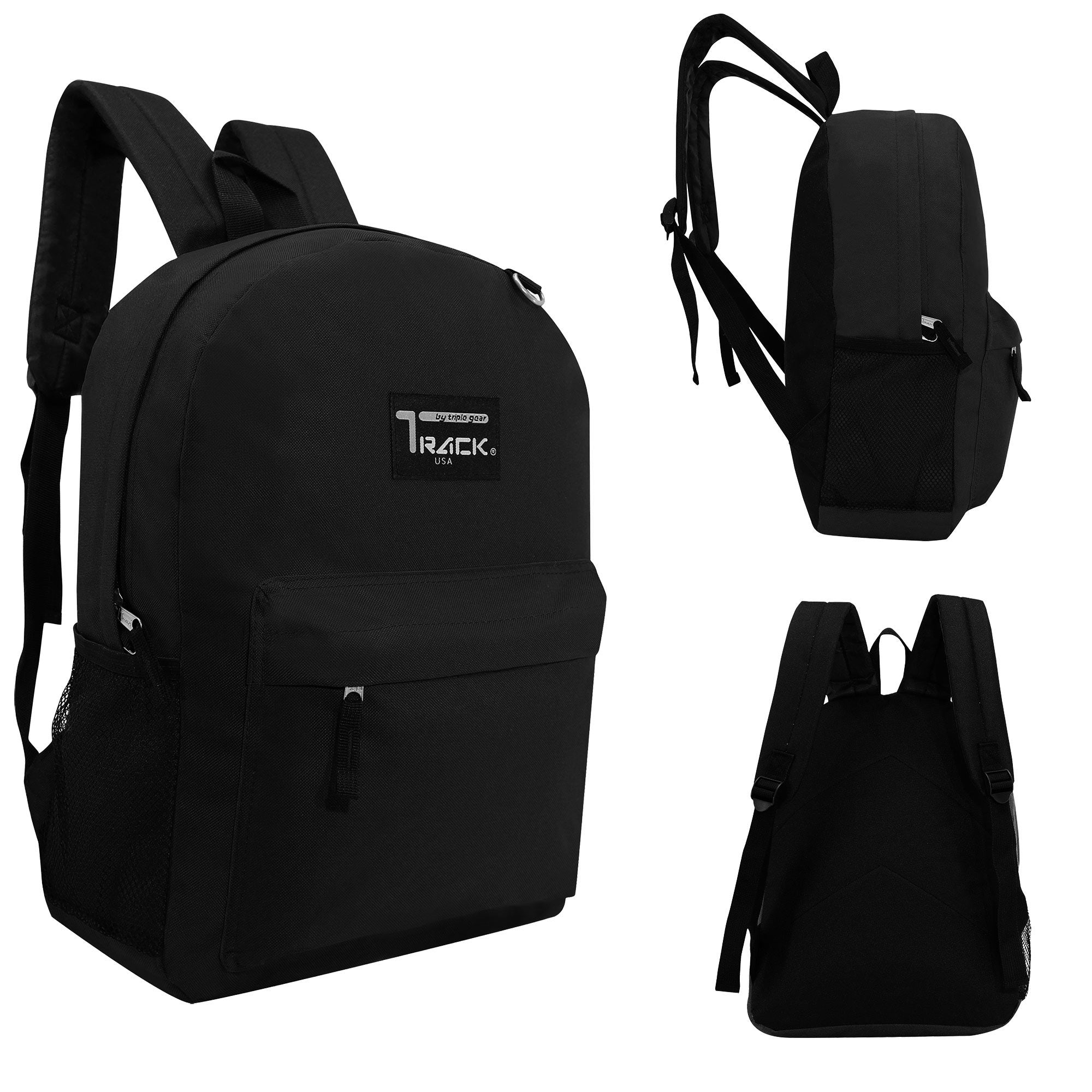 12 Classic 17" Backpacks in Black & Your Choice of 12 Bulk Hygiene Kits - Wholesale Care Package: Homeless, Emergency, Charity