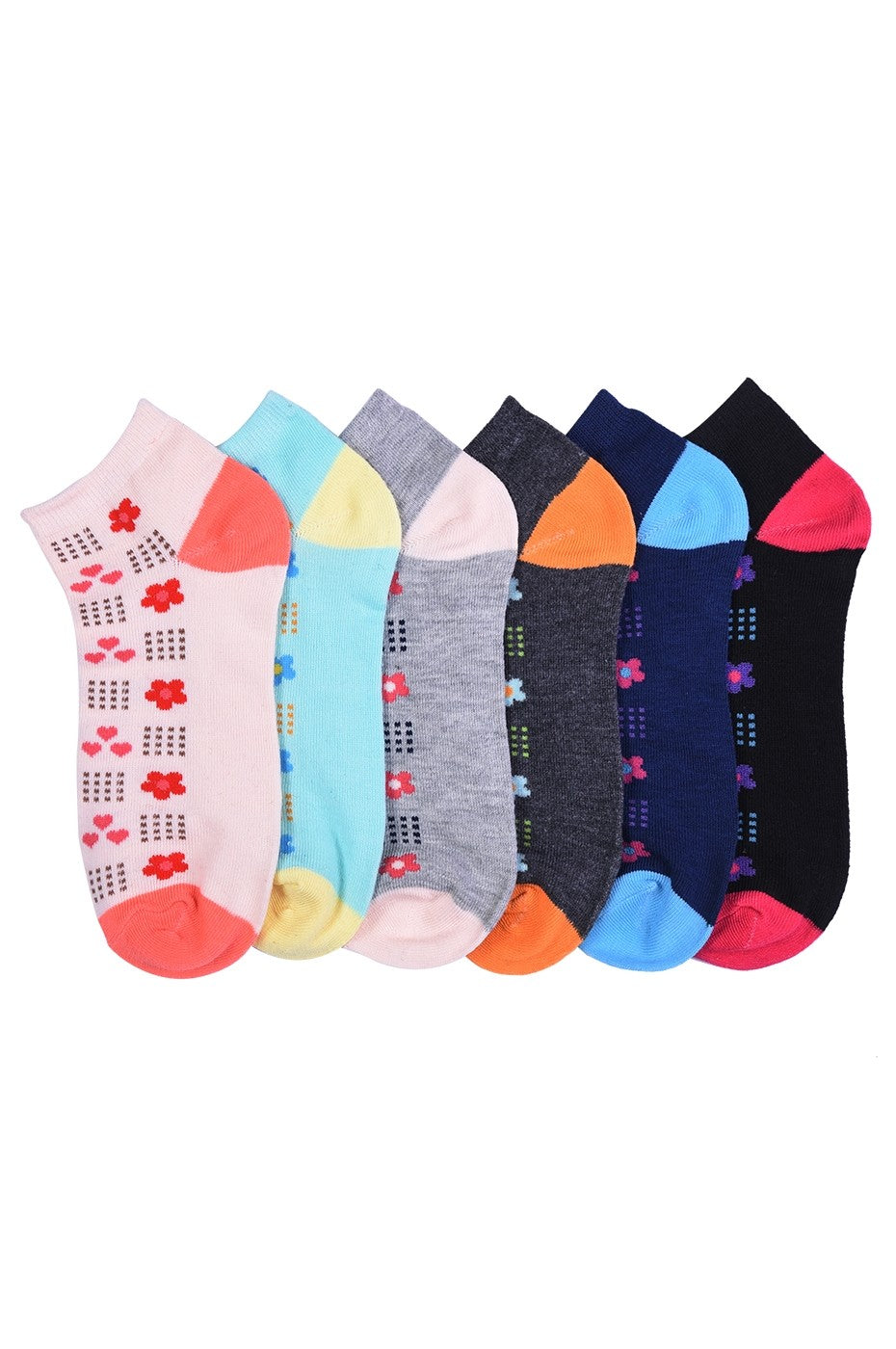 Size 9-11 Wholesale Socks Women's Low Cut, No Show Footies in 12 Styles - Bulk Case of 144 Pairs