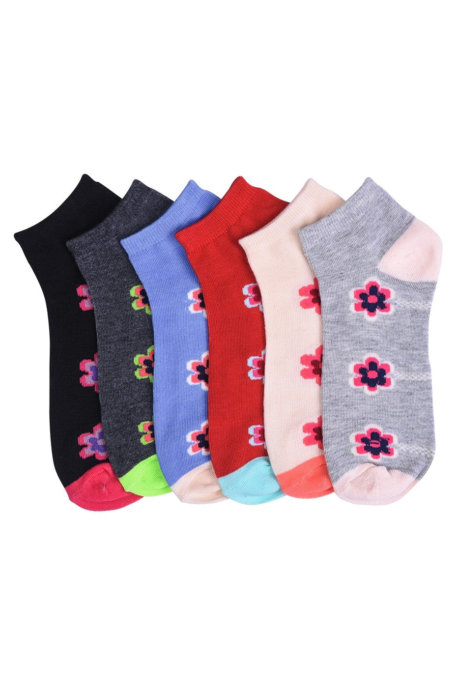 Size 9-11 Wholesale Socks Women's Low Cut, No Show Footies in 12 Styles - Bulk Case of 144 Pairs