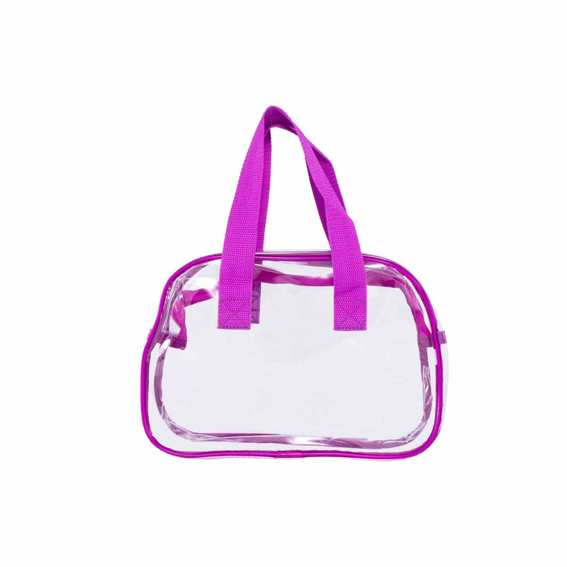 24 Wholesale Clear Tote Bag In Pink - at 
