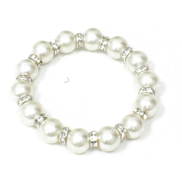 Style 60300-3: LARGE PEARL SINGLE STRAND BRACELET