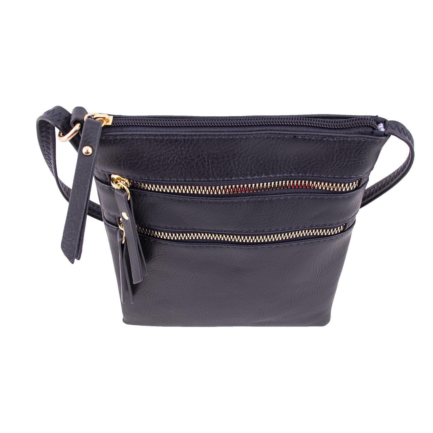 Casual Functional Multi Pocket Double Zipper Purse Crossbody Bags for Women