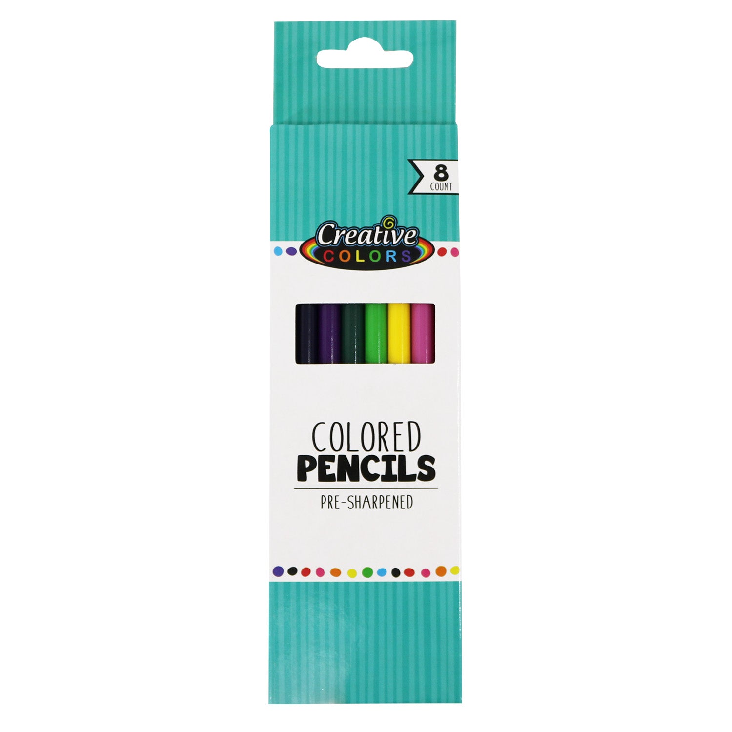 8 Pack of Colored Pencils - Bulk School Supplies Wholesale Case of 48 Packs of Colored Pencils